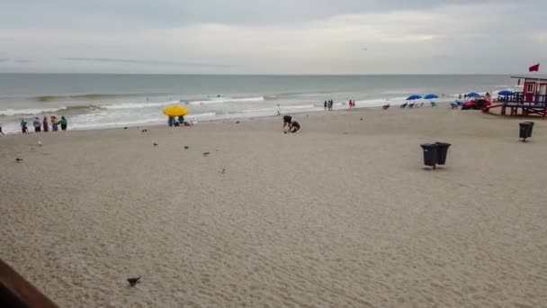 Praia Cacau Florida Abril 2019 Time Lapse Cocoa Beach Cidade — Vídeo de Stock