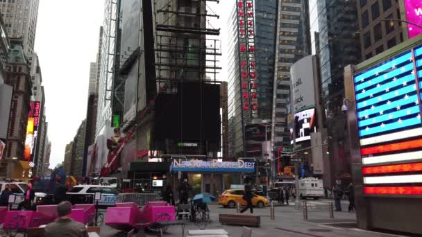 New York États Unis Avril 2019 Images Time Square Manhattan — Video