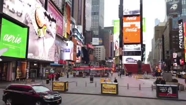 Nowy Jork Usa Kwietnia 2019 Nagranie Time Square Manhattan Nowym — Wideo stockowe