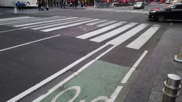 Νέα Υόρκη Ηπα Απριλίου 2019 Πλάνα Από Time Square Manhattan — Αρχείο Βίντεο