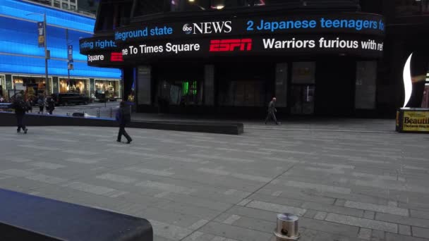 Nowy Jork Usa Kwietnia 2019 Nagranie Time Square Manhattan Nowym — Wideo stockowe