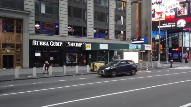 Νέα Υόρκη Ηπα Απριλίου 2019 Πλάνα Της Time Square Manhattan — Αρχείο Βίντεο