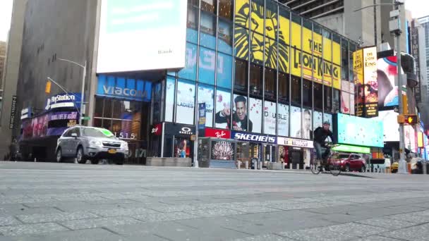 New York Usa 8Th April 2019 Footage Time Square Upper — Stock Video