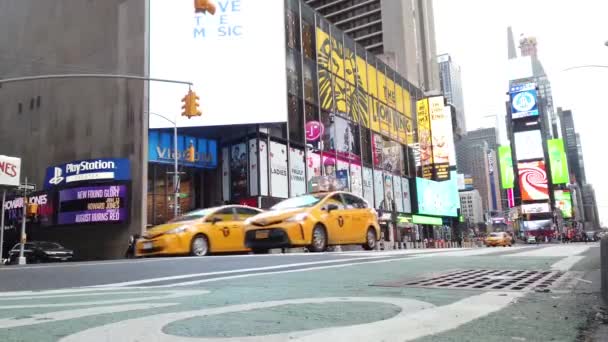 New York Usa April 2019 Bilder Från Time Square Manhattan — Stockvideo