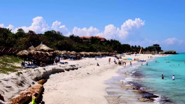 Varadero Kubě Března 2022 Krásná Pláž Před Kubánskou Pláží Varaderu — Stock video