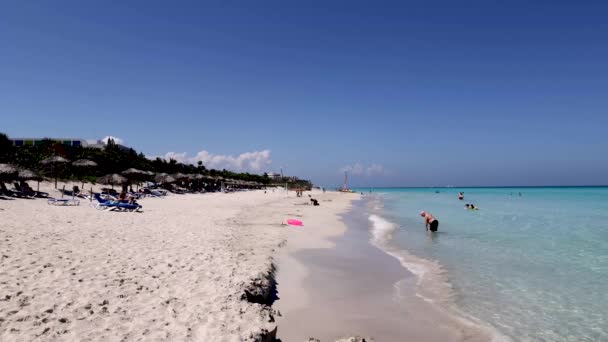 Varadero Cuba Maggio 2022 Riprese Della Bellissima Spiaggia Varadero Cuba — Video Stock