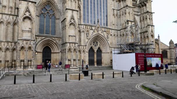 York Velká Británie Června 2020 Katedrála Metropolitní Kostel Petra Yorku — Stock video