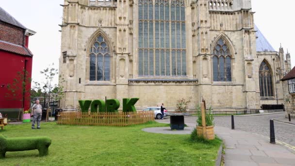 York Velká Británie Června 2020 Katedrála Metropolitní Kostel Petra Yorku — Stock video