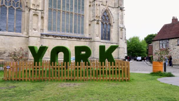 York Velká Británie Června 2020 Katedrála Metropolitní Kostel Petra Yorku — Stock video