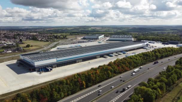 Barnsley Sheffield Września 2022 Nagranie Dronów Lotniczych Nowo Wybudowanego Centrum — Wideo stockowe