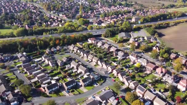 Images Aériennes Drones Ville Britannique Wakefield Dans Yorkshire Ouest Angleterre — Video