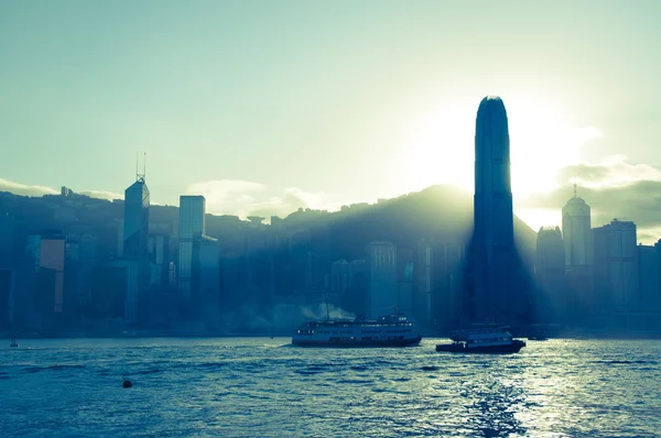 Linha do horizonte de Hong Kong — Fotografia de Stock