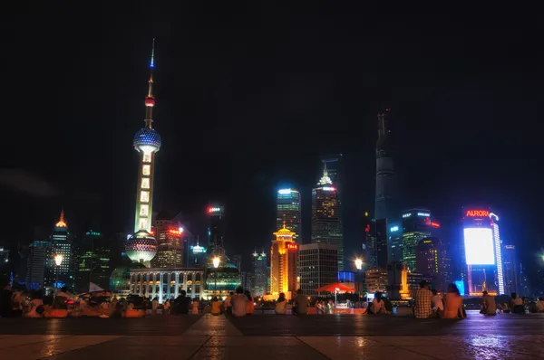 Noche en Shanghai — Foto de Stock