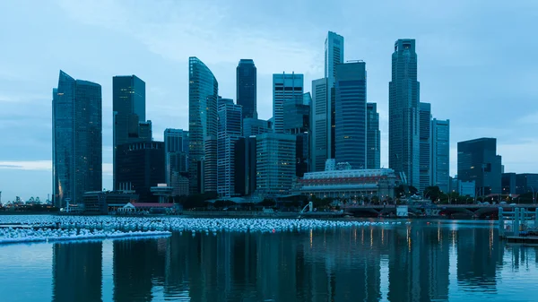 Singapore i gryningen — Stockfoto