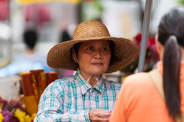 Singapore street leverancier — Stockfoto