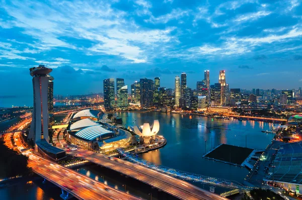 Mirando Singapur puesta de sol — Foto de Stock