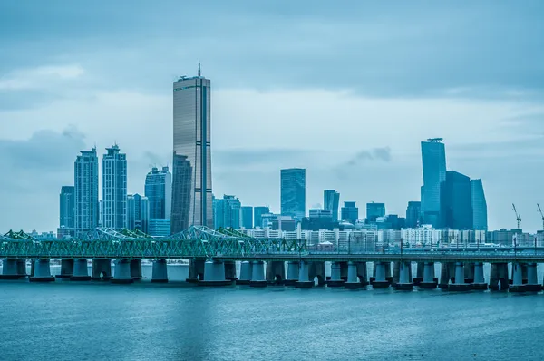 Linha do horizonte de Seul — Fotografia de Stock