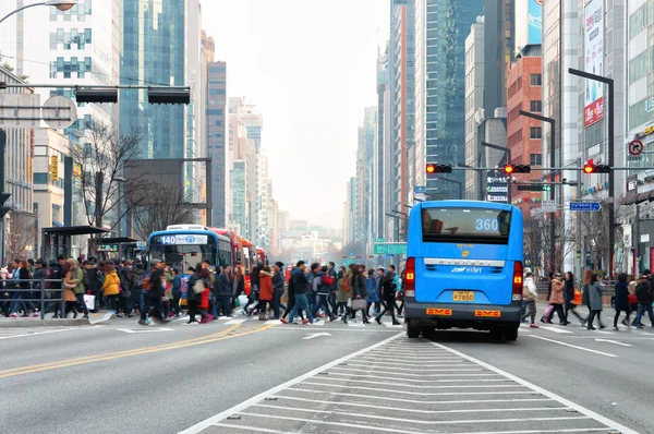 Gangnam paso de peatones — Foto de Stock