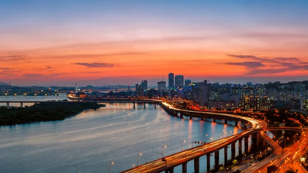 Seoul Sunset Stockbild