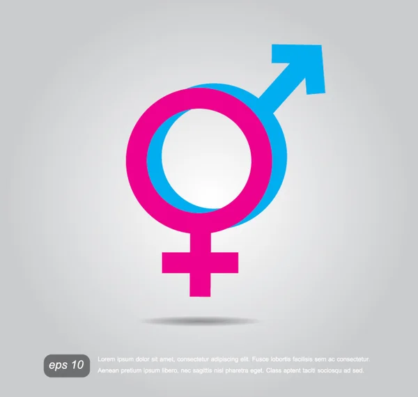 Male and female symbols icon vector — Stock Vector
