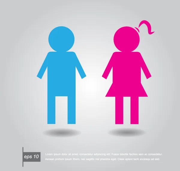 男性和女性的标志矢量图标 — 图库矢量图片