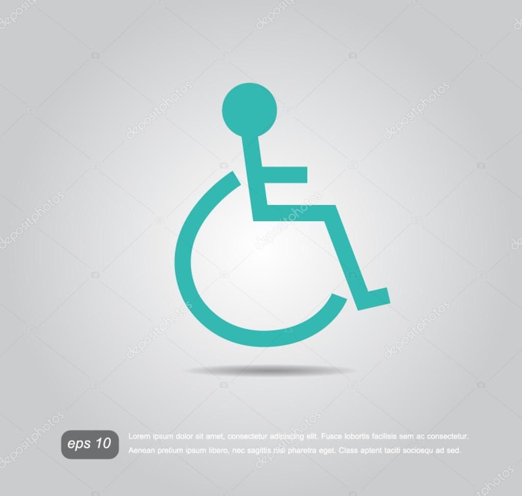 disabled icon sign vector