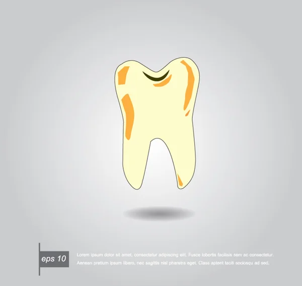 Decayed teeth vector icon — Stock Vector