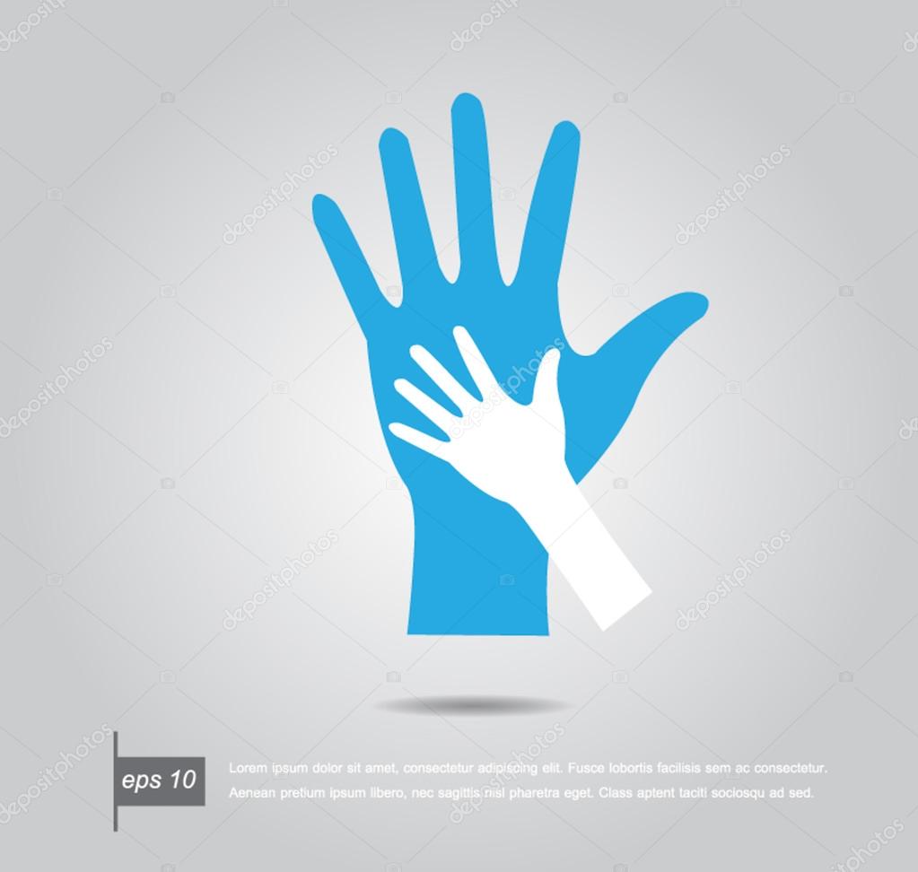 Helping hands. Vector illustration