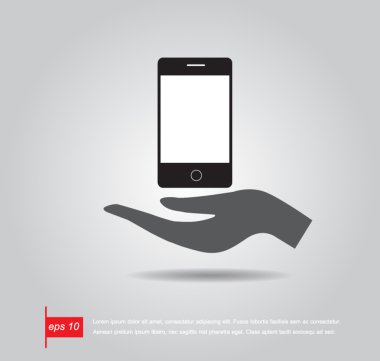 elini tutmak telefon vektör simgesi