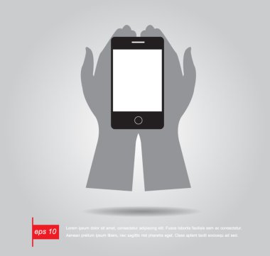 elini tutmak telefon vektör simgesi