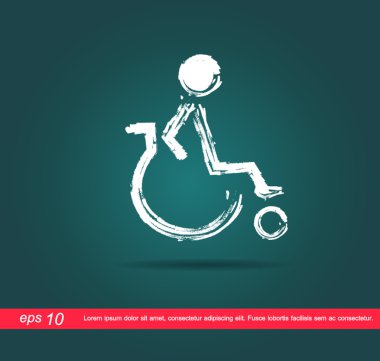 disabled icon of painting vector icon