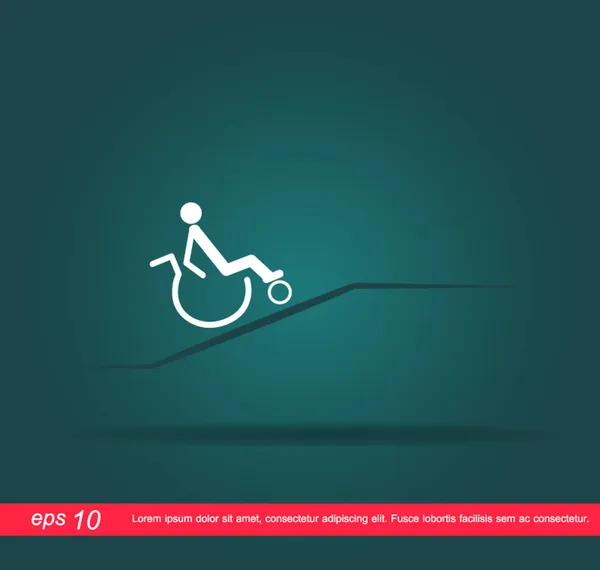 Disabled on the way vector icon — Stock Vector