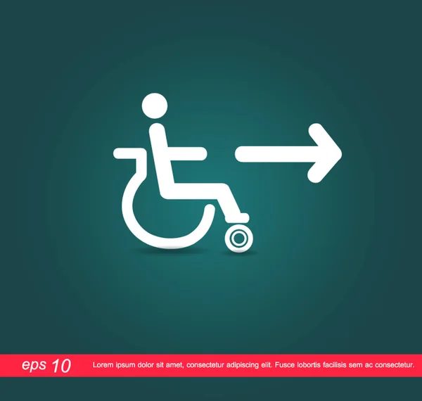Icona vettoriale di accesso disabili — Vettoriale Stock
