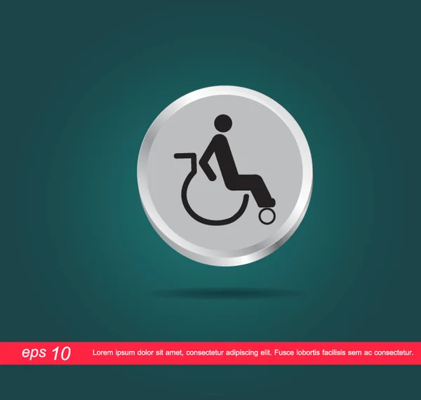 Disabled in circle vector icon — Stock Vector