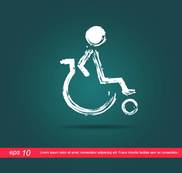 Handicap pictogram van schilderij vector pictogram — Stockvector