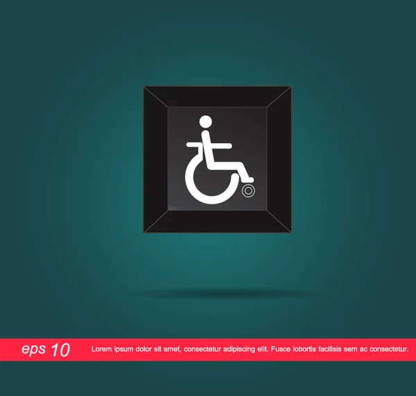 Disabled in key — Stock Vector