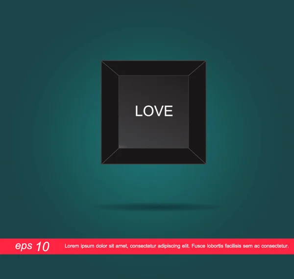 Amor en keybord — Vector de stock