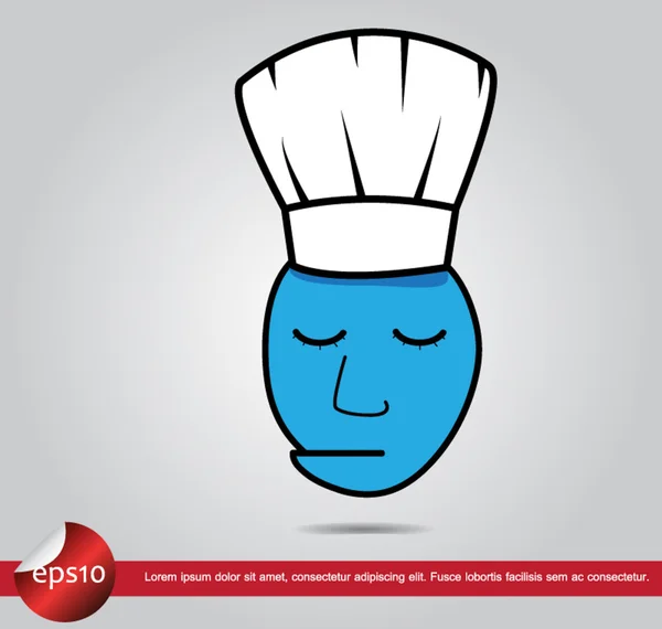 Cabeza chef vector icono — Vector de stock