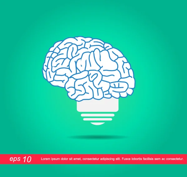 Brain bulb  icon — Stock Photo, Image