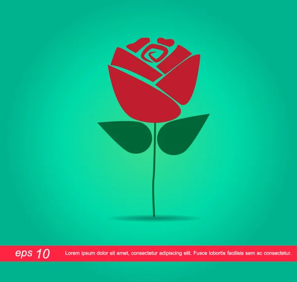 Rose flower icon — Stock Photo, Image