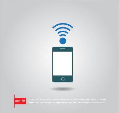 전화와 와이파이 로그인 벡터 아이콘