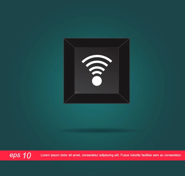 Signe wifi dans le vecteur clé — Image vectorielle