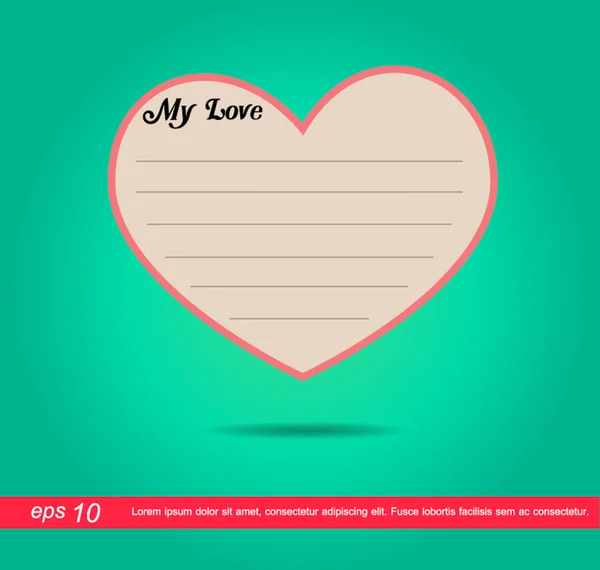 Heart of letter vector icon — Stock Vector