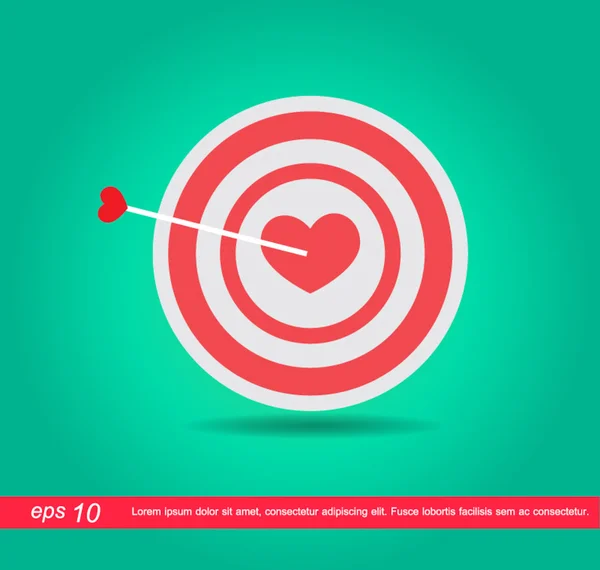 Heart Darts vector icon — Stock Vector