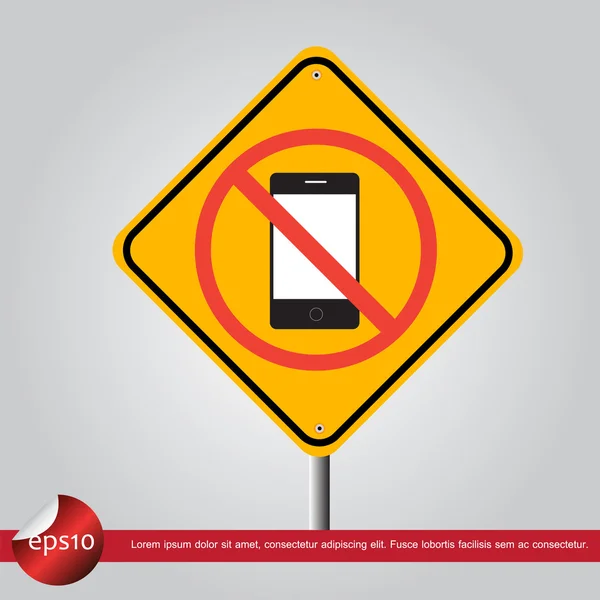 telefon trafik işareti vektör simgesi