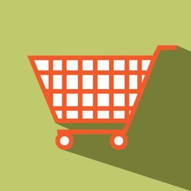 Alışveriş arabası vektör simgesi