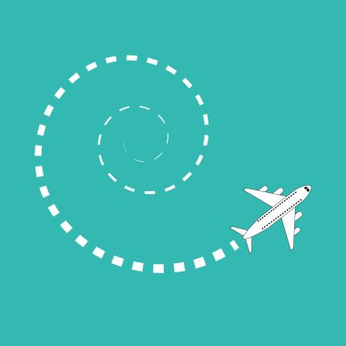 uçak uçan daire vektör