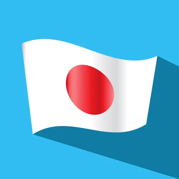 Ícone de vetor de bandeira do Japão — Vetor de Stock