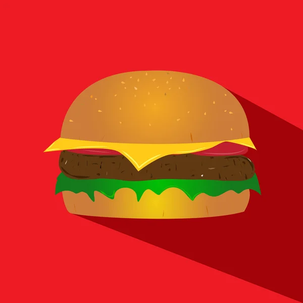 Icona vettoriale Hamburger — Vettoriale Stock