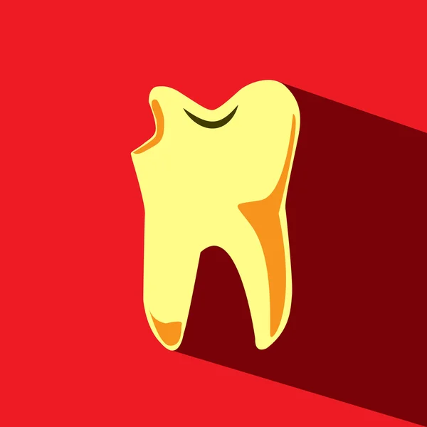 Decayed tooth vector icon — Stock Vector